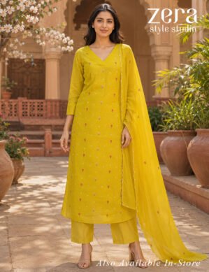Mul Cotton Three-Piece Churidar Set