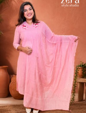 Chanderi Three Piece Churidar Set