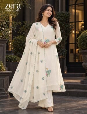 Chanderi 3-Piece Churidar Set