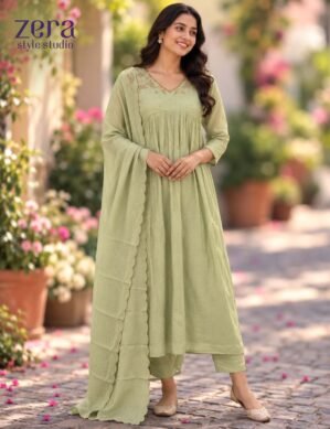 Crushed Silk 3-Piece Churidar Set