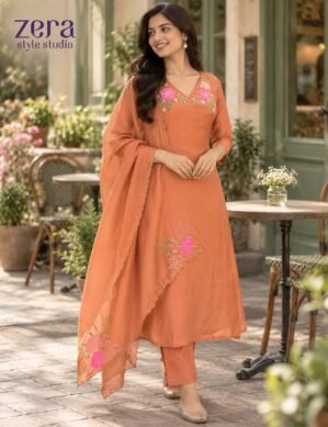 Chanderi 3-Piece Churidar Set